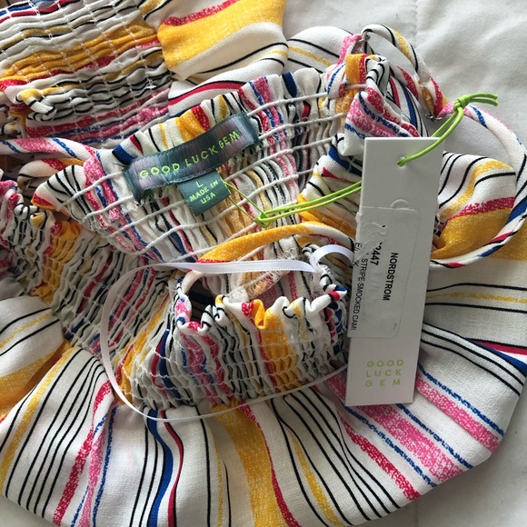 NWT Good Luck Gem Striped Smock Cami - Picture 6 of 9